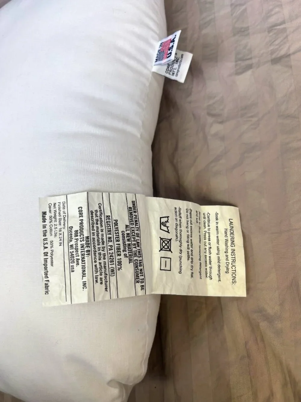 Tri-Core Standard Cervical Support Pillow Model #200